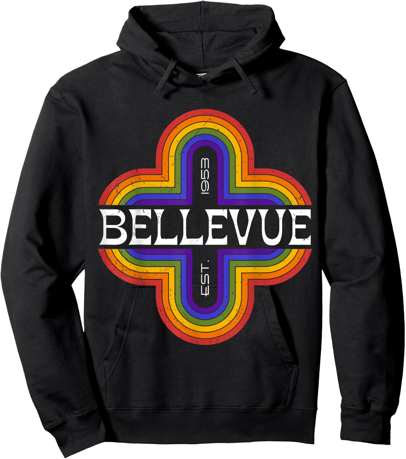 Vintage Bellevue WA souvenir Hoodie - Hoodie | Black