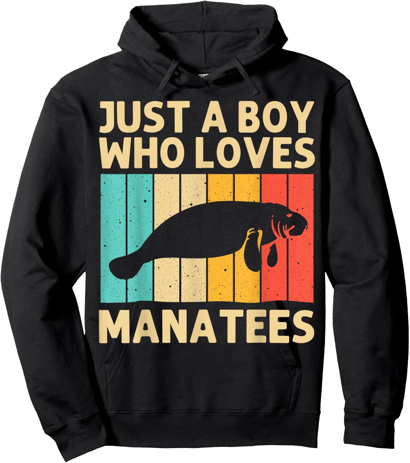 Cool Manatee For Boys Kids Sea Cow Save The Manatees Ocean Hoodie - Hoodie | Black