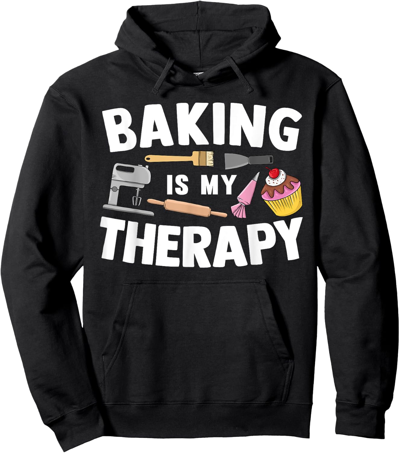 Cool Baking Women Baker Cupcake Bread Cookie Dessert Hoodie - Hoodie | Black