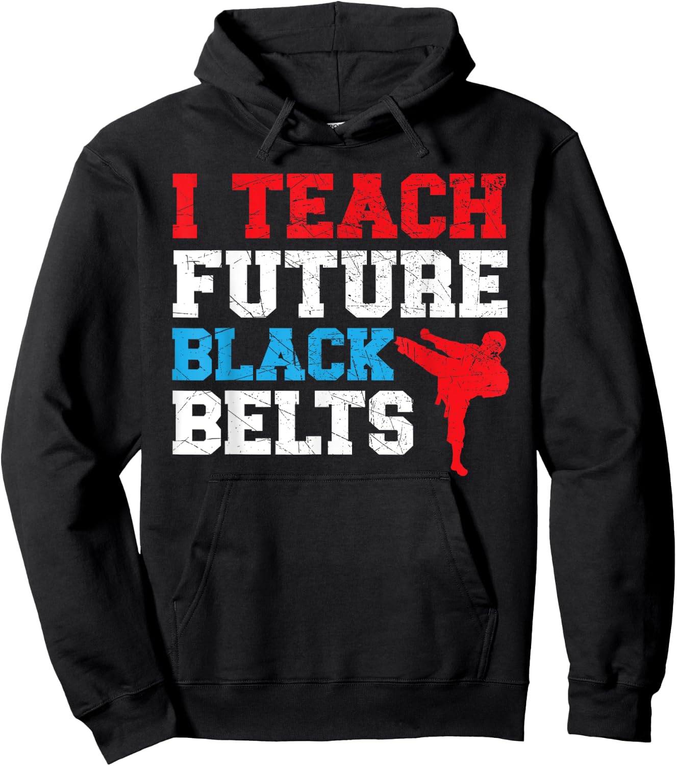 I Teach Future Black Belts Martial Arts Taekwondo Hoodie - Hoodie | Black