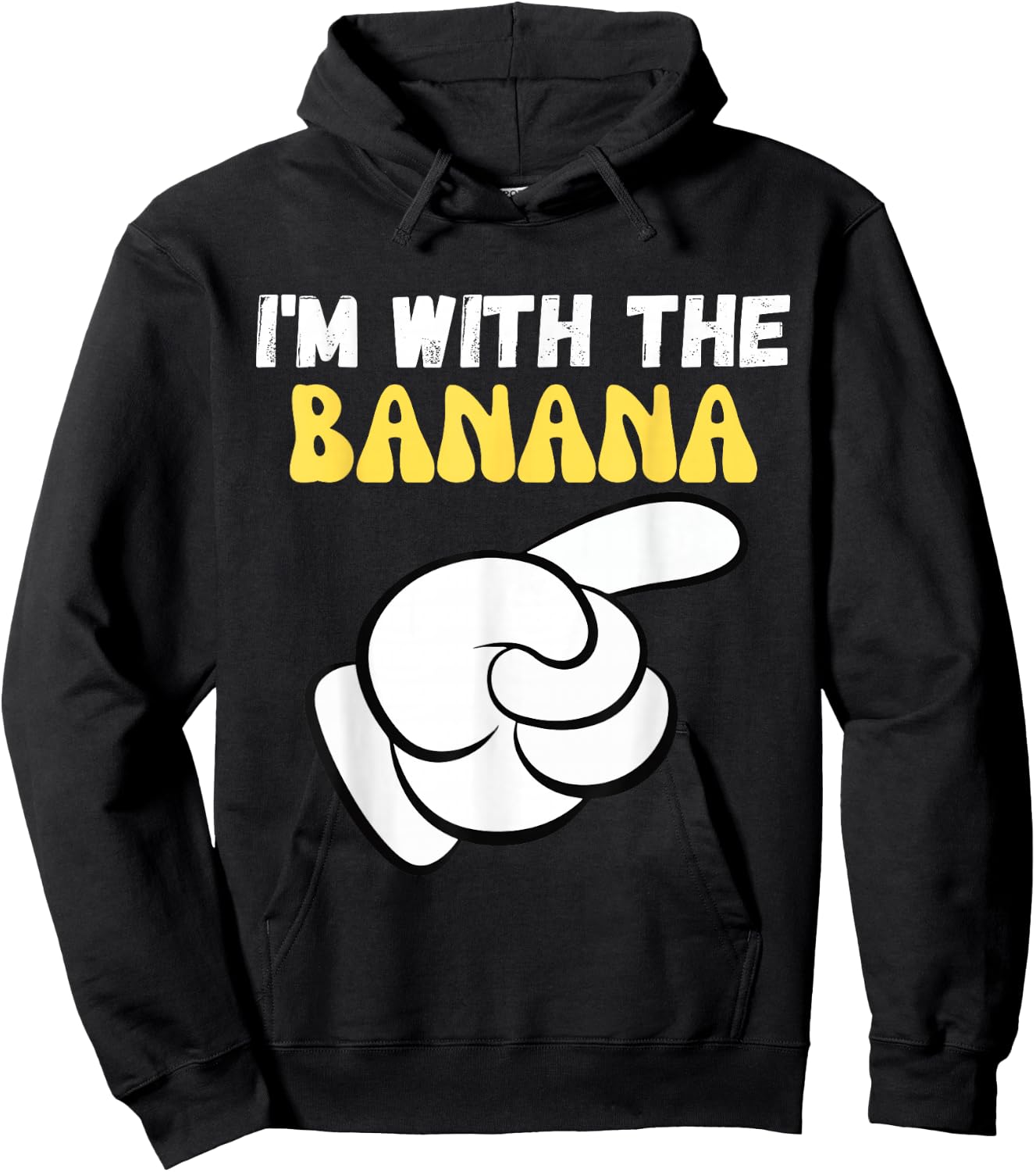 I'm with the Banana Funny Design Im with the Banana Hoodie - Hoodie | Black