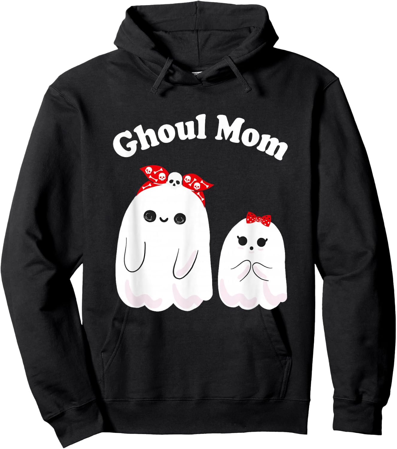 Ghoul Mom, Mother Ghost, Mama Funny Woman Halloween Costume Hoodie - Hoodie | Black