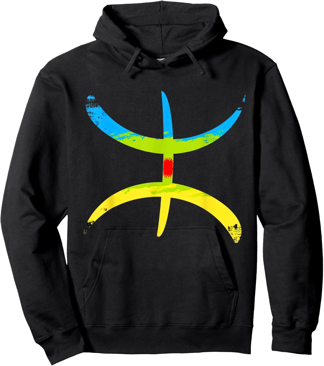 Berber Amazigh Symbol Kabyle Flag Hoodie - Hoodie | Black