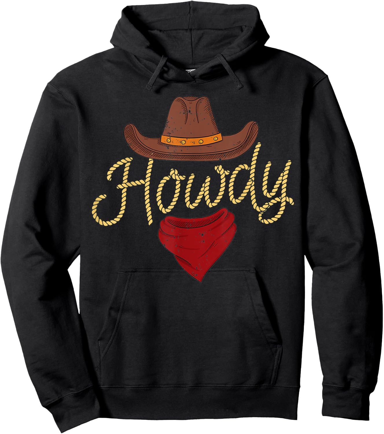 Howdy Cowboy Hoodie - Hoodie | Black