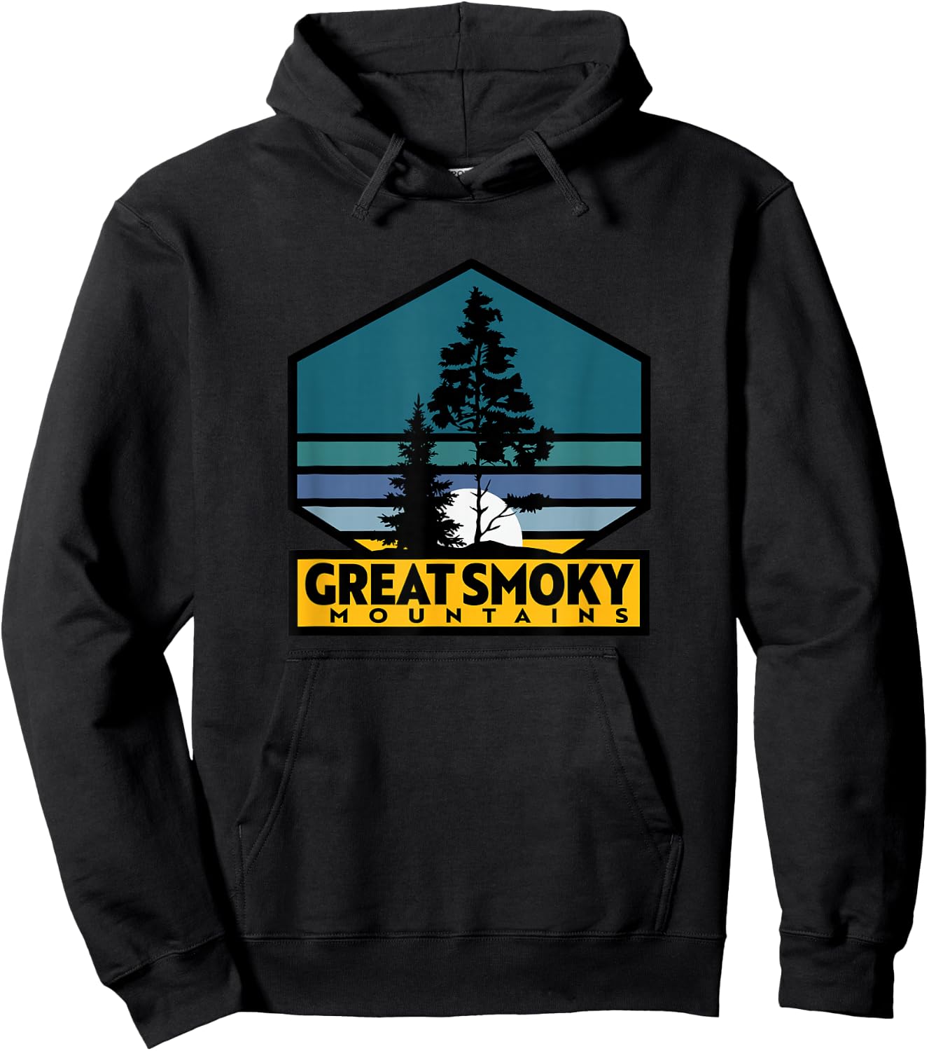 Great Smoky Mountains National Park Pines Hoodie - Hoodie | Black