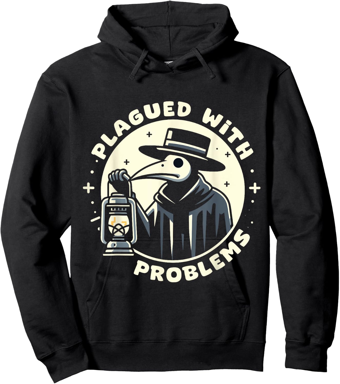 Plague Doctor Costume Men Women Doctor Plagued With Problems Hoodie - Hoodie | Black
