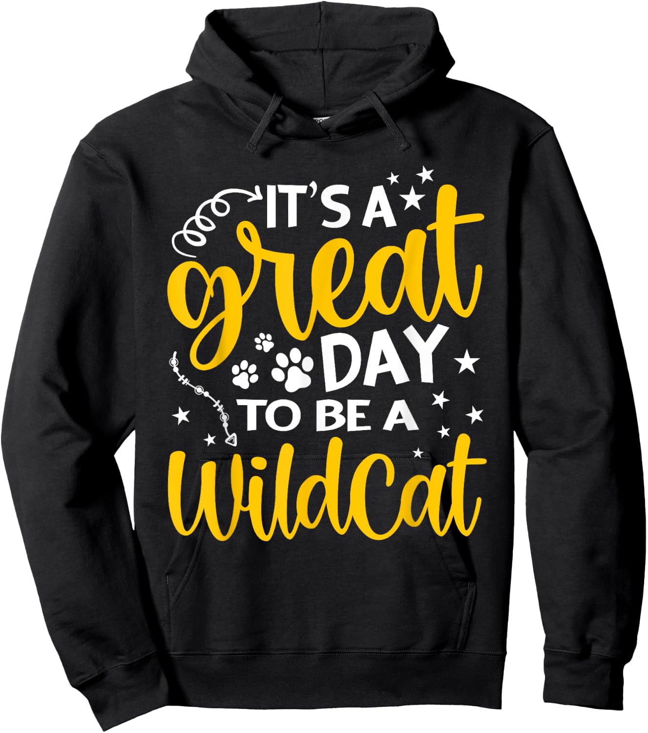 It's Great Day To Be A Wildcat Funny Cat Lover Kitty Kitten Hoodie - Hoodie | Black