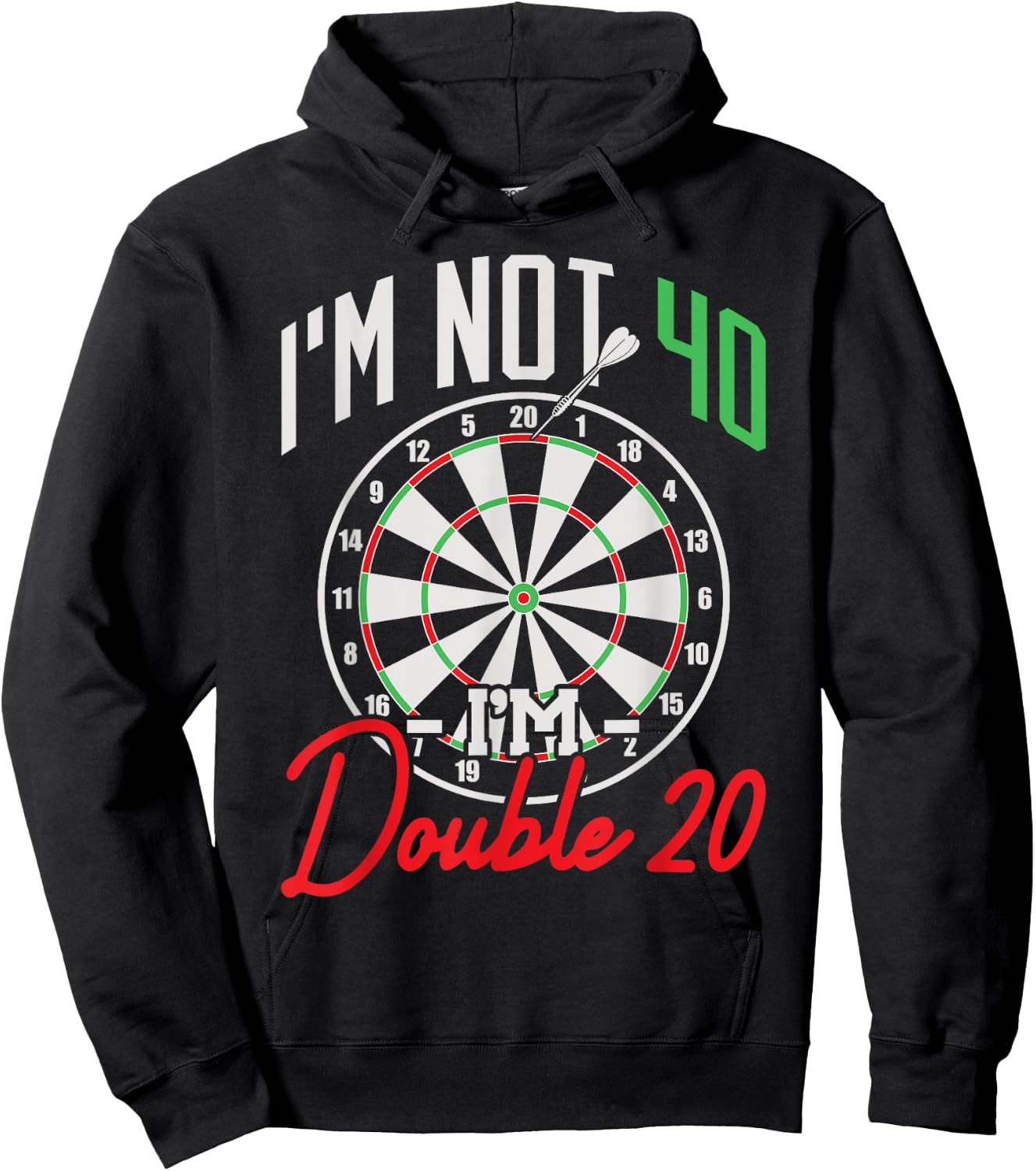 40th Birthday Dart Player 40 Years Darts Hoodie - Hoodie | Black