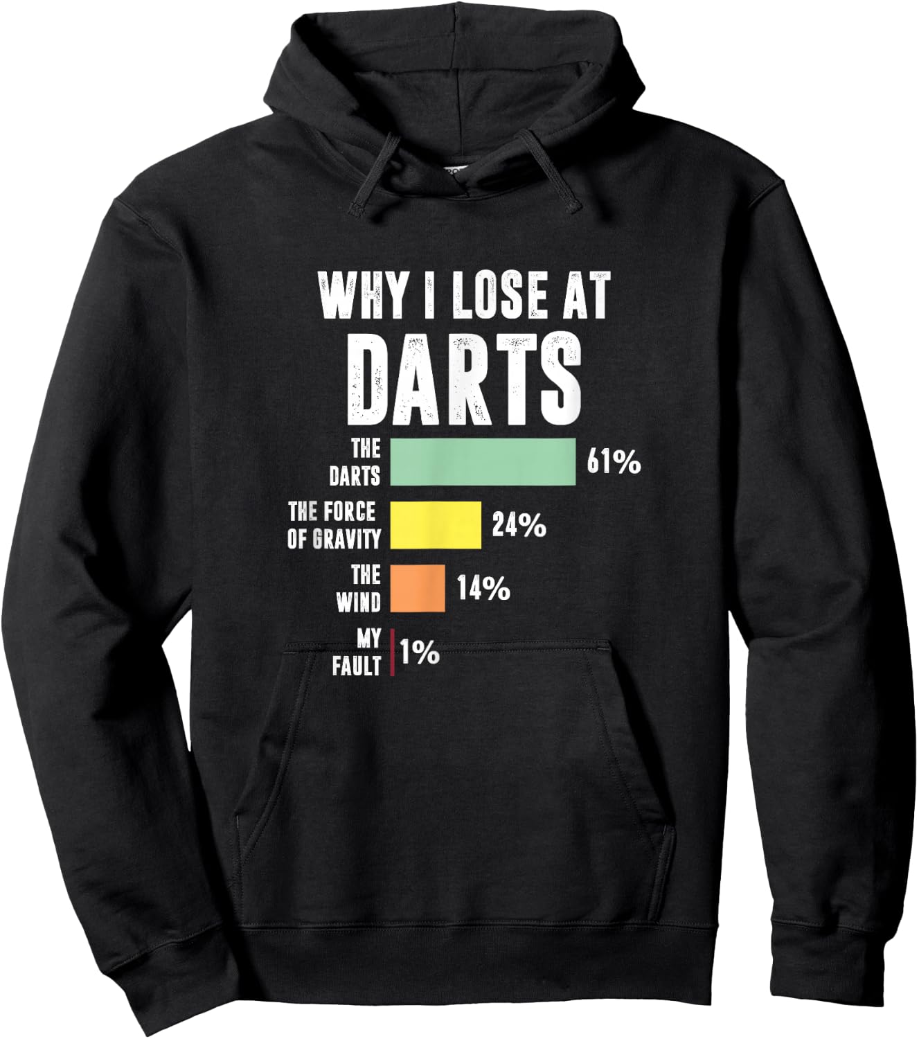 Why I Lose at Darts, Funny Darts Player Hoodie - Hoodie | Black