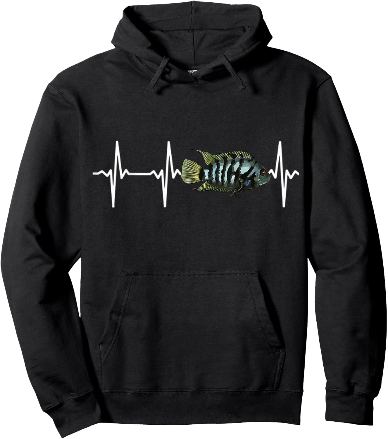 Convict Cichlids Heartbeat For Fishkeeping Aquarium Lovers Hoodie - Hoodie | Black
