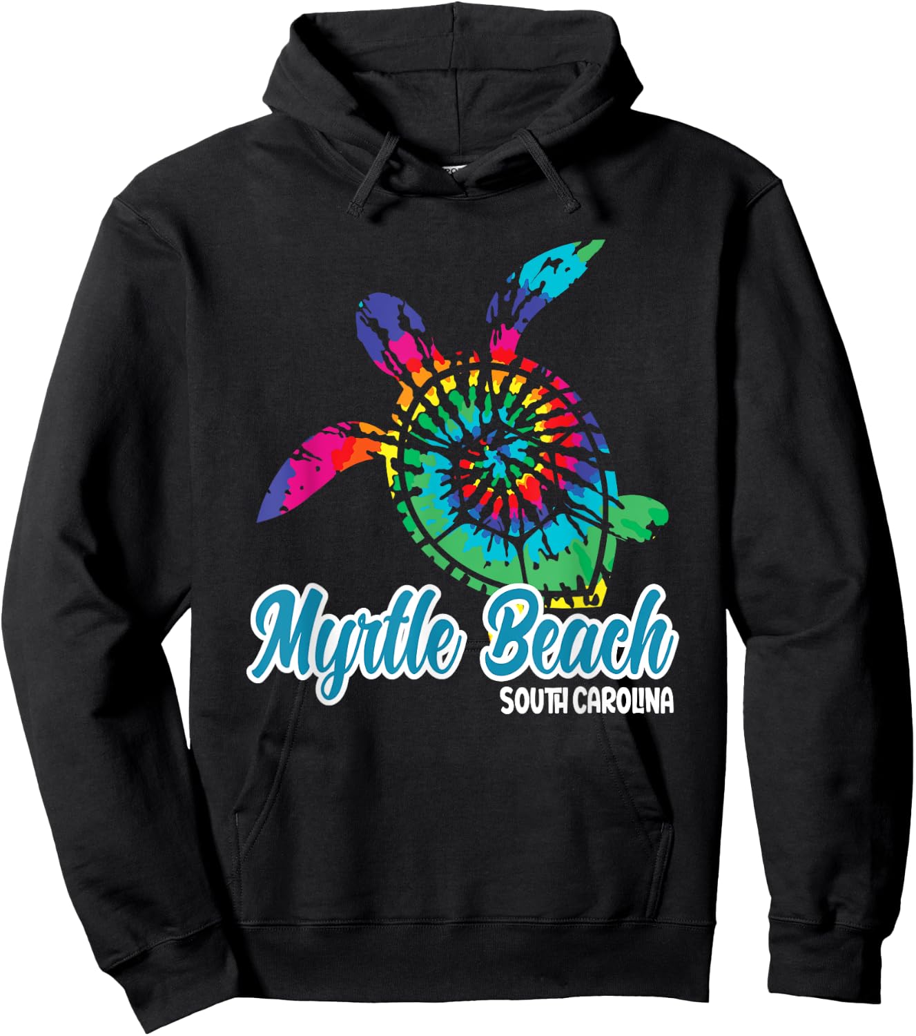 Myrtle Beach Souvenirs S Carolina Tie Dye Save Sea Turtle Men Women Girls Kids Hoodie - Hoodie | Black