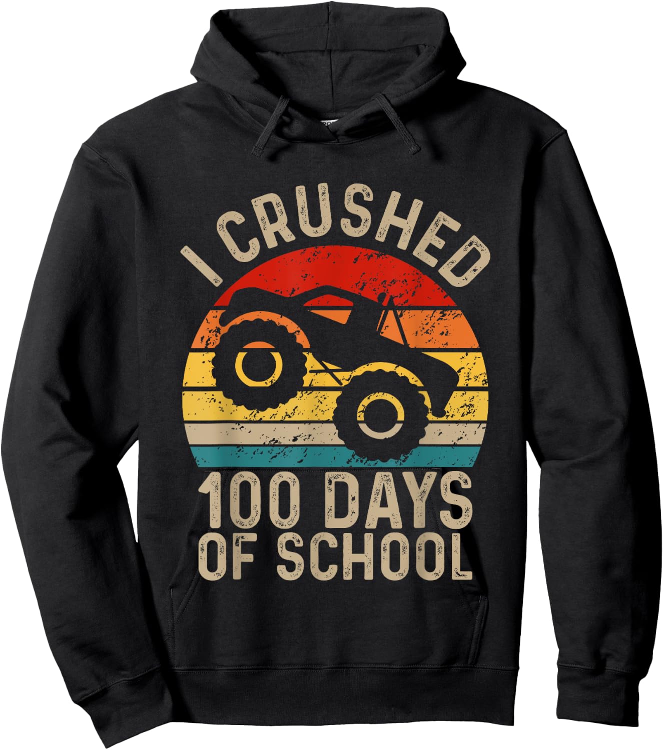 I Crushed 100 Days Of School Boys Kids 100th Day Of School Hoodie - Hoodie | Black