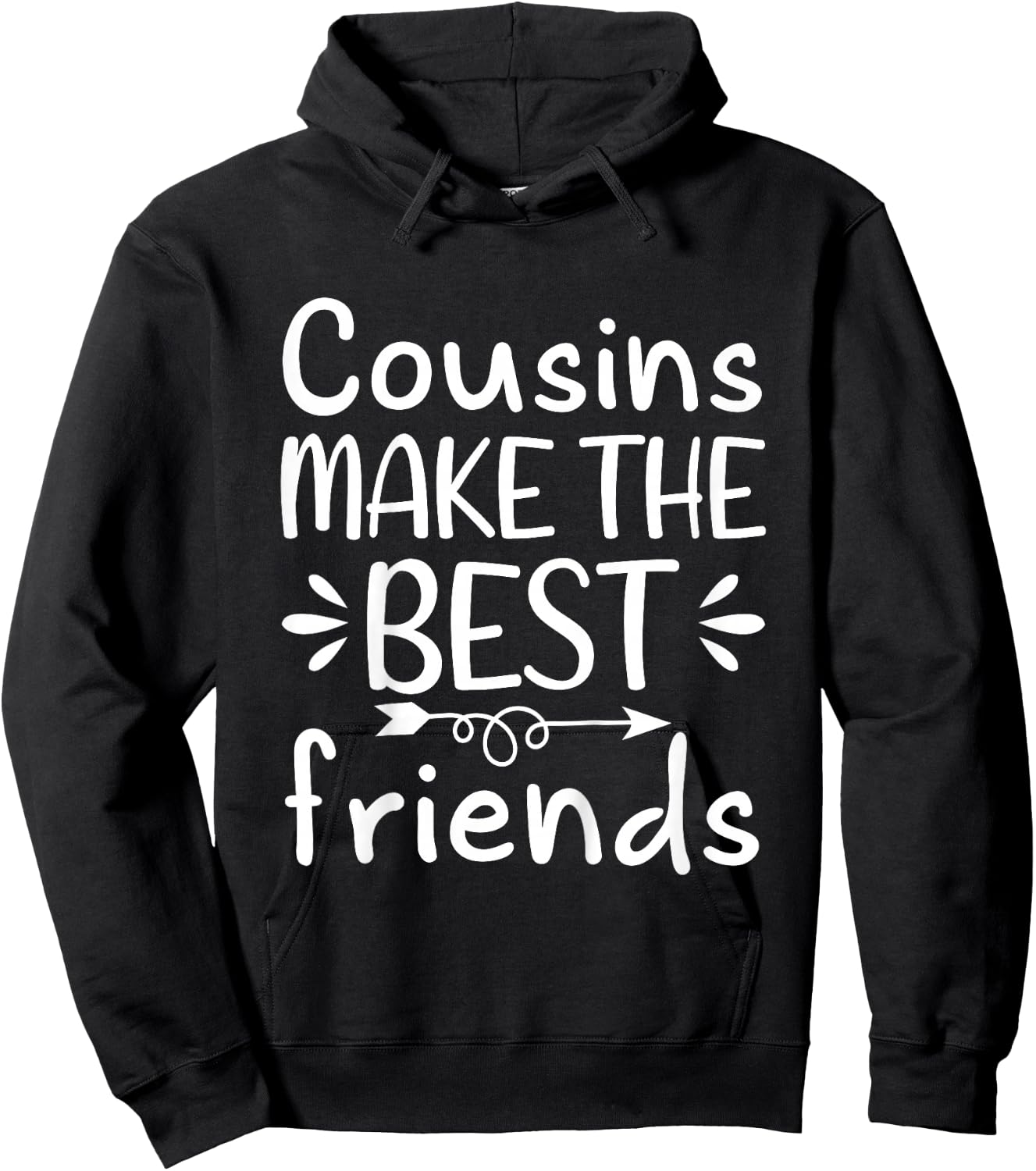 Cousins Make the Best Friends Toddler Crew Hoodie - Hoodie | Black