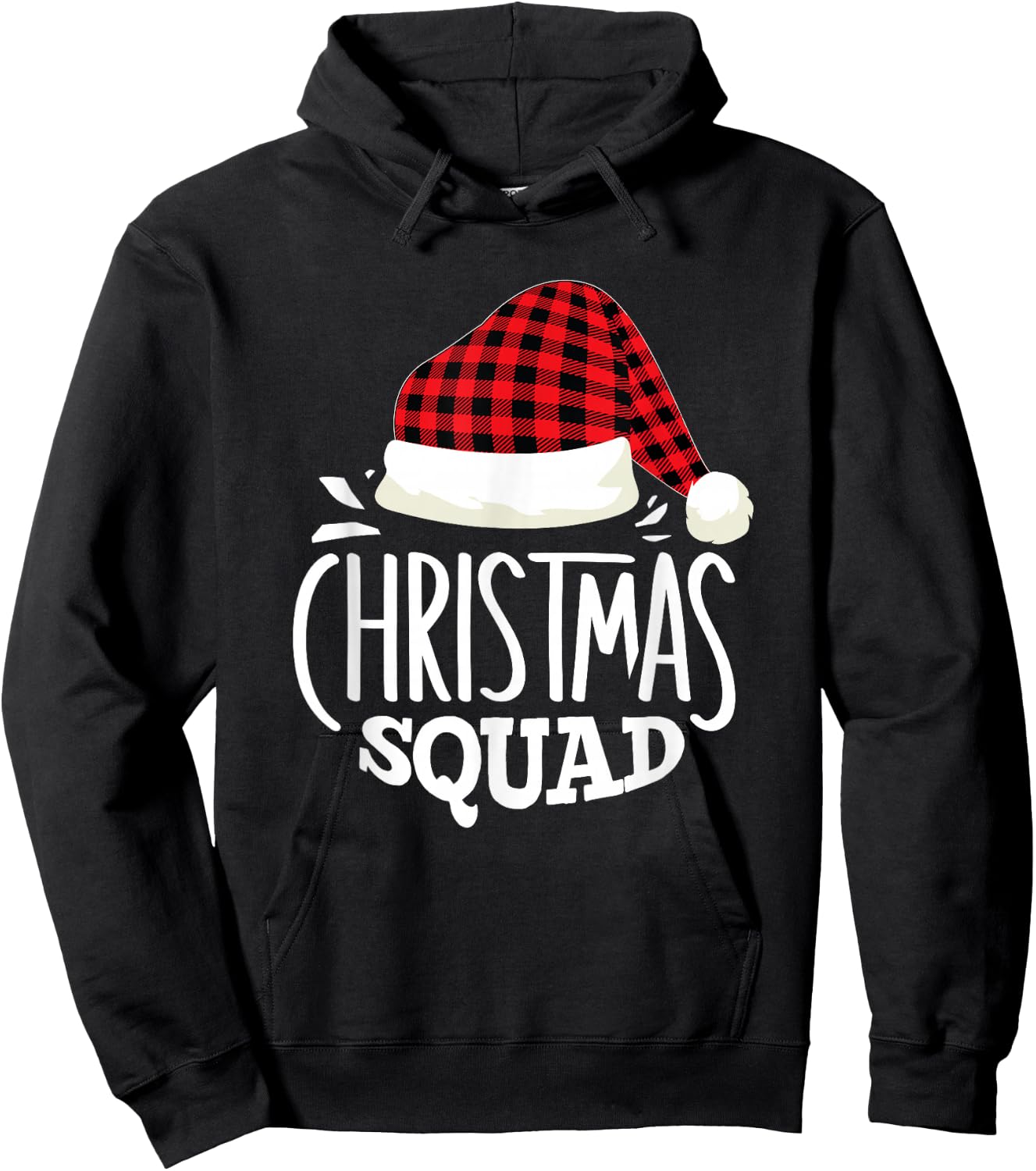 Christmas Squad Family Group Matching Christmas Pajama Party Hoodie - Hoodie | Black
