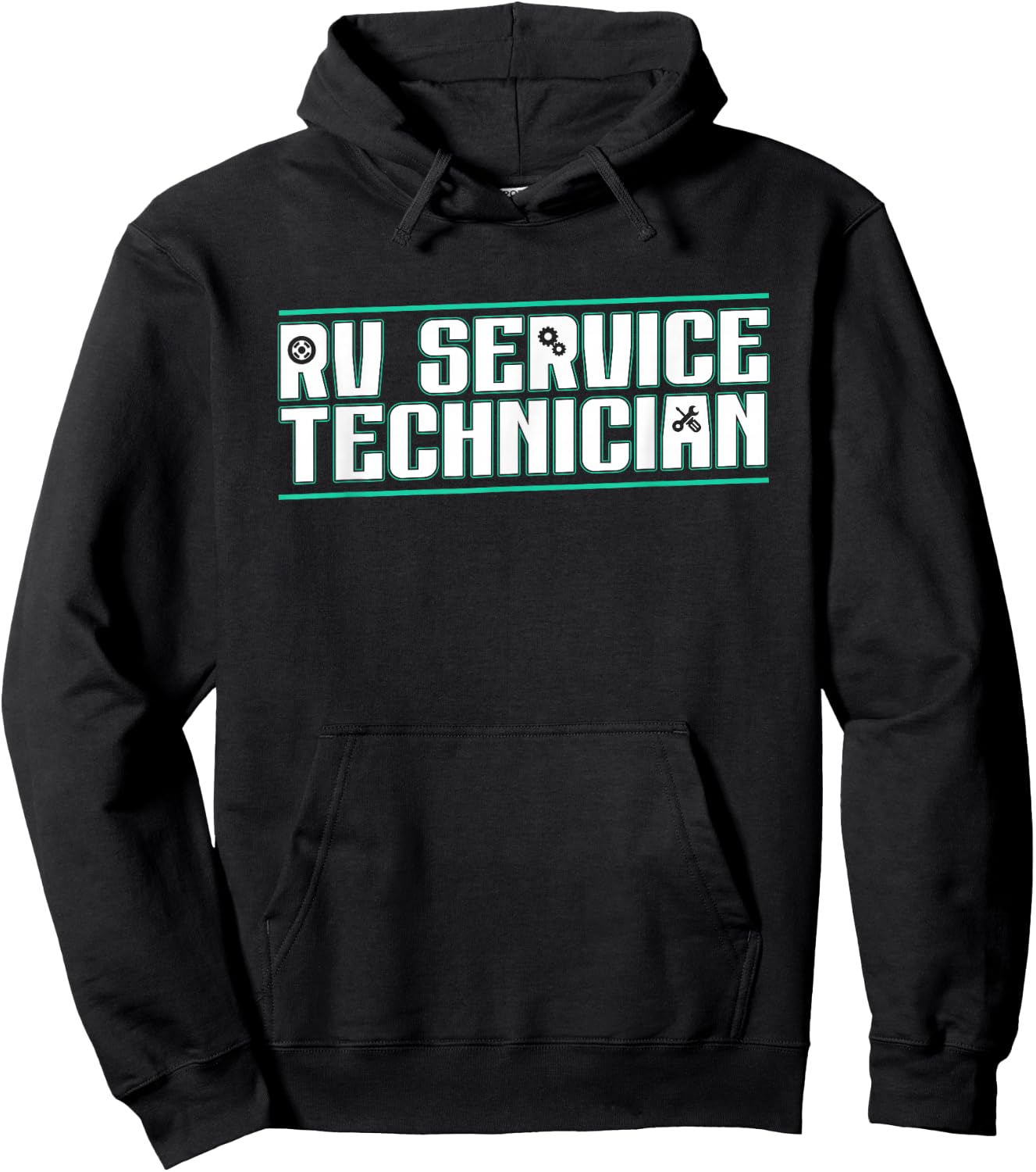 RV Service Technician Motorhome Mechanic Travel Trailer Tech Hoodie - Hoodie | Black