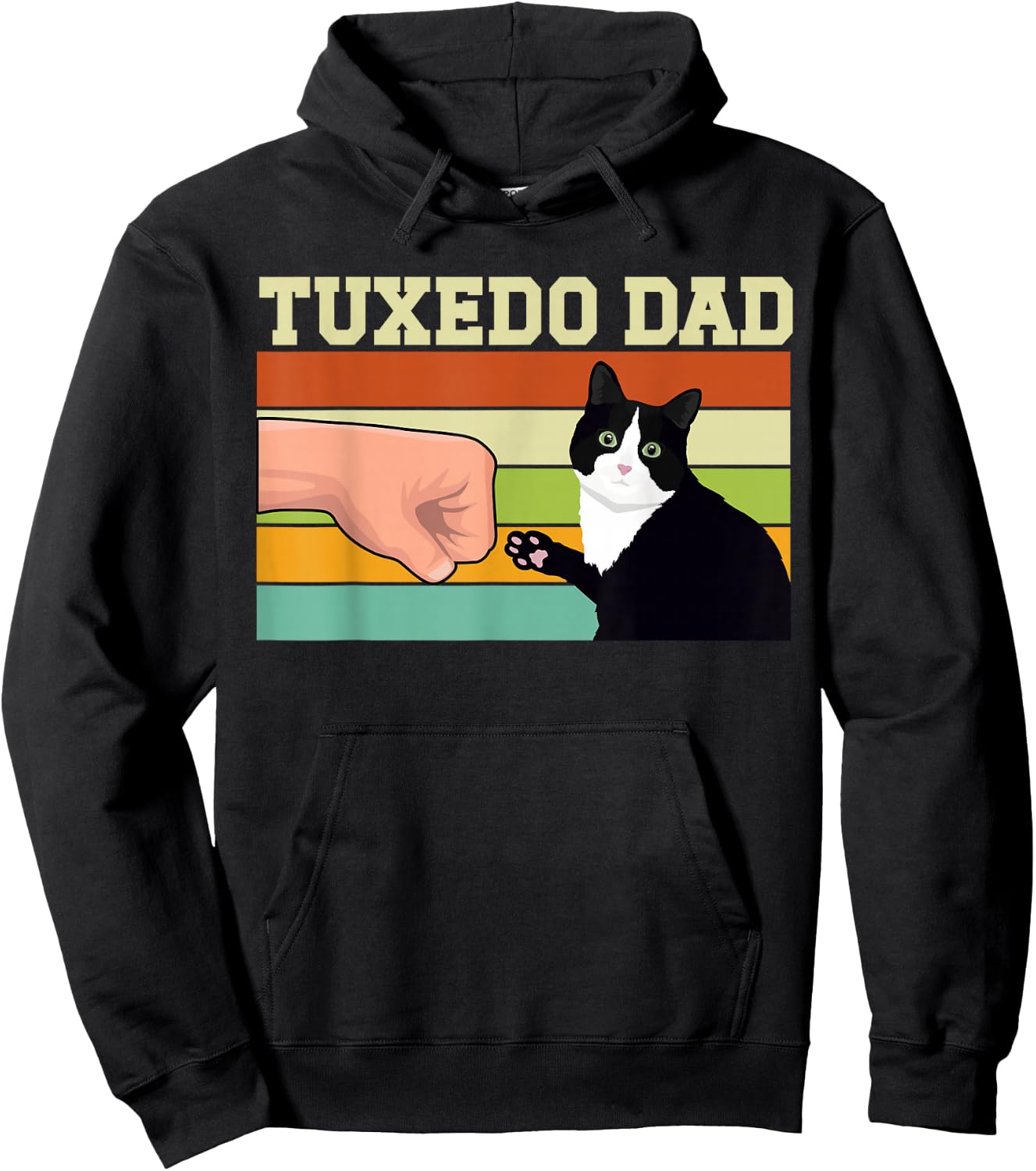 Tuxedo Cat Dad Tuxedo Cat Owner Tuxedo Cat Lover Hoodie - Hoodie | Black