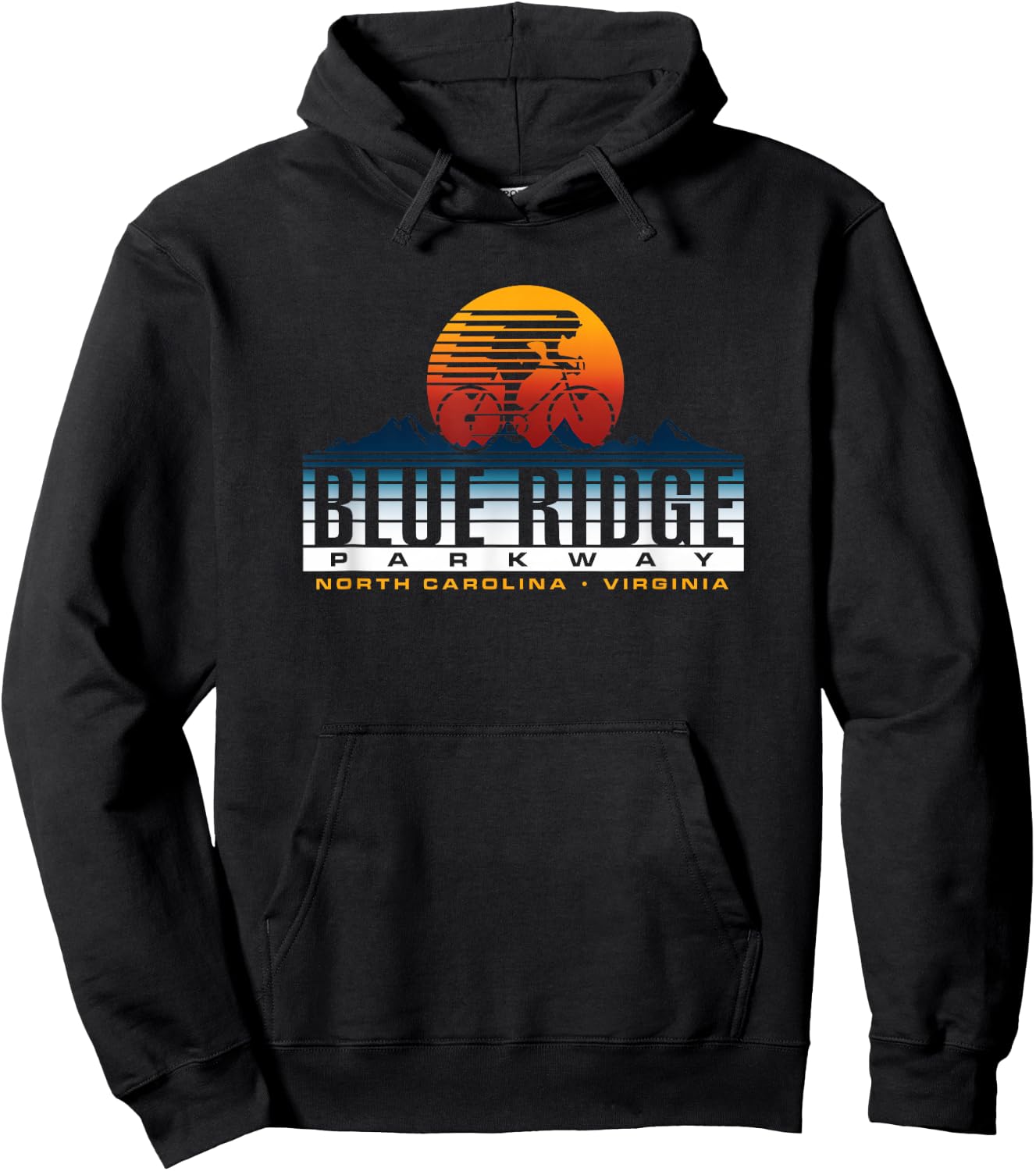 Blue Ridge Parkway National Park Biker Hoodie - Hoodie | Black
