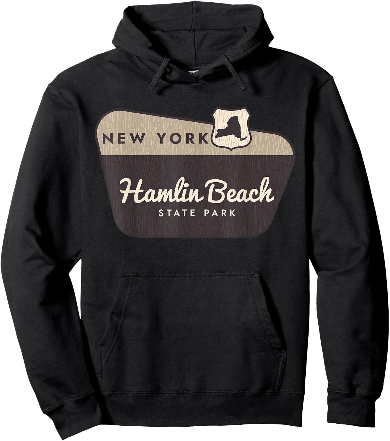 Hamlin Beach State Park New York Welcome Sign Vacation Men Women Kids Hoodie - Hoodie | Black