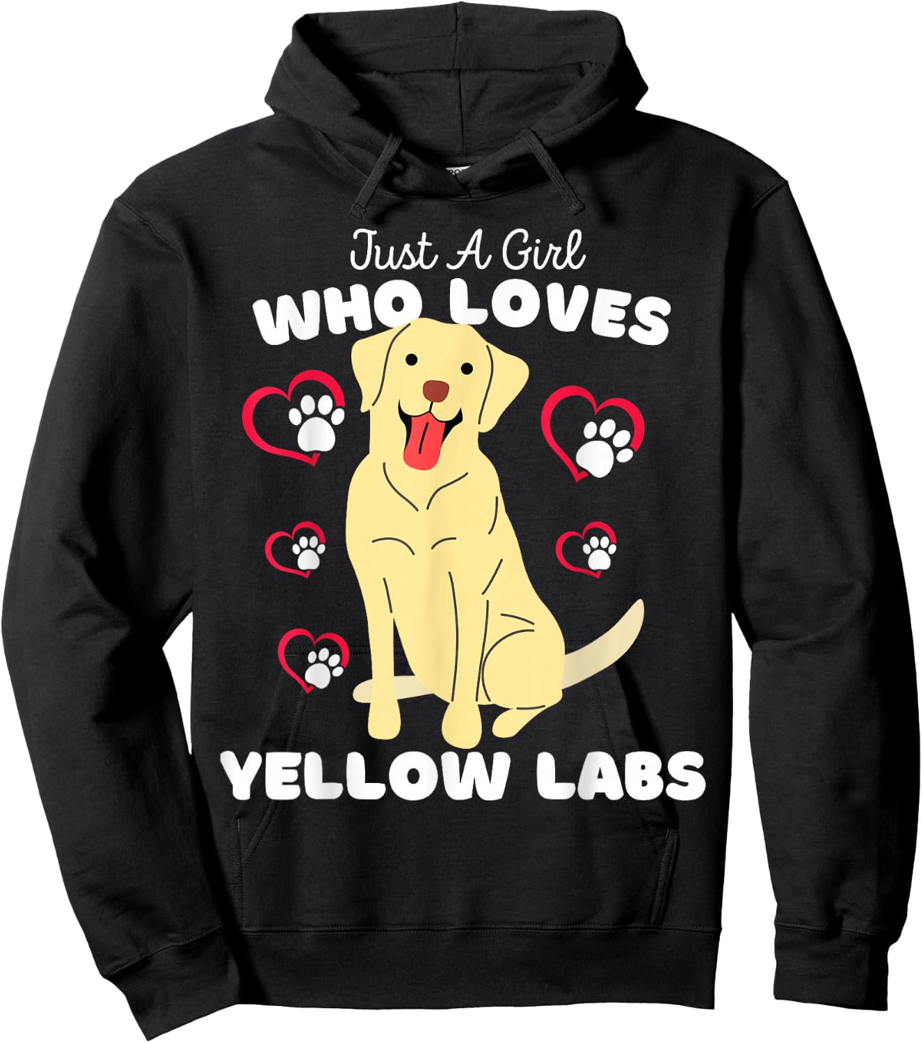 Just A Girl Who Loves Yellow Labs - Cute Yellow Lab Kids Hoodie - Hoodie | Black