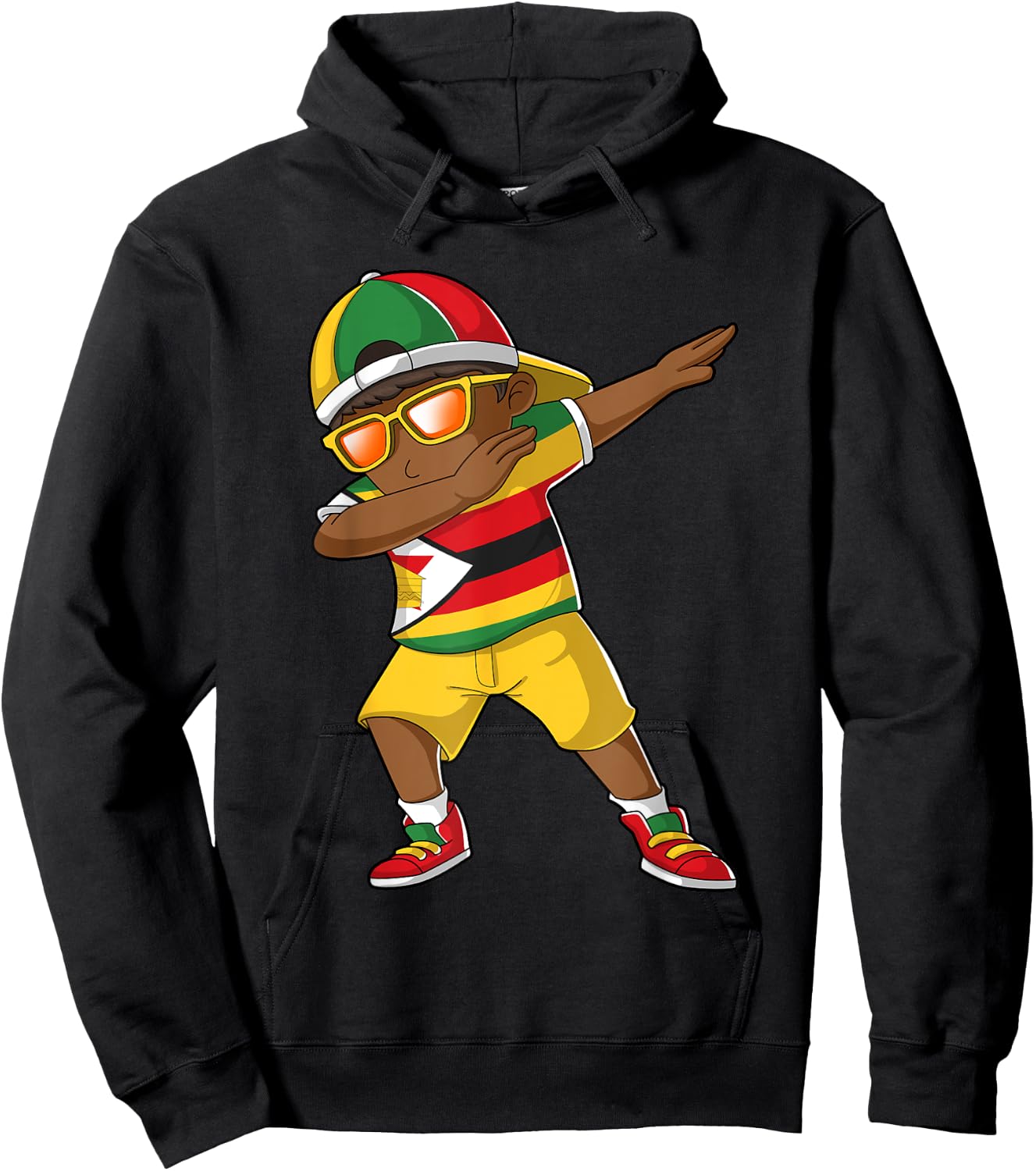 Zimbabwean Boy Zimbabwe Kid Patriotism Roots Heritage Hoodie - Hoodie | Black