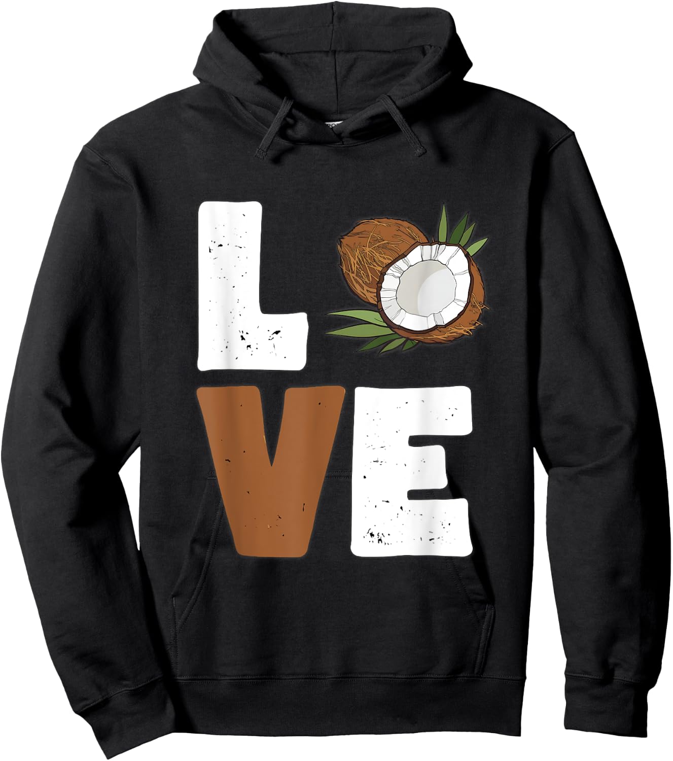 Love Coconut Women Shirt Coconut Lovers for Kids and Girls Hoodie - Hoodie | Black