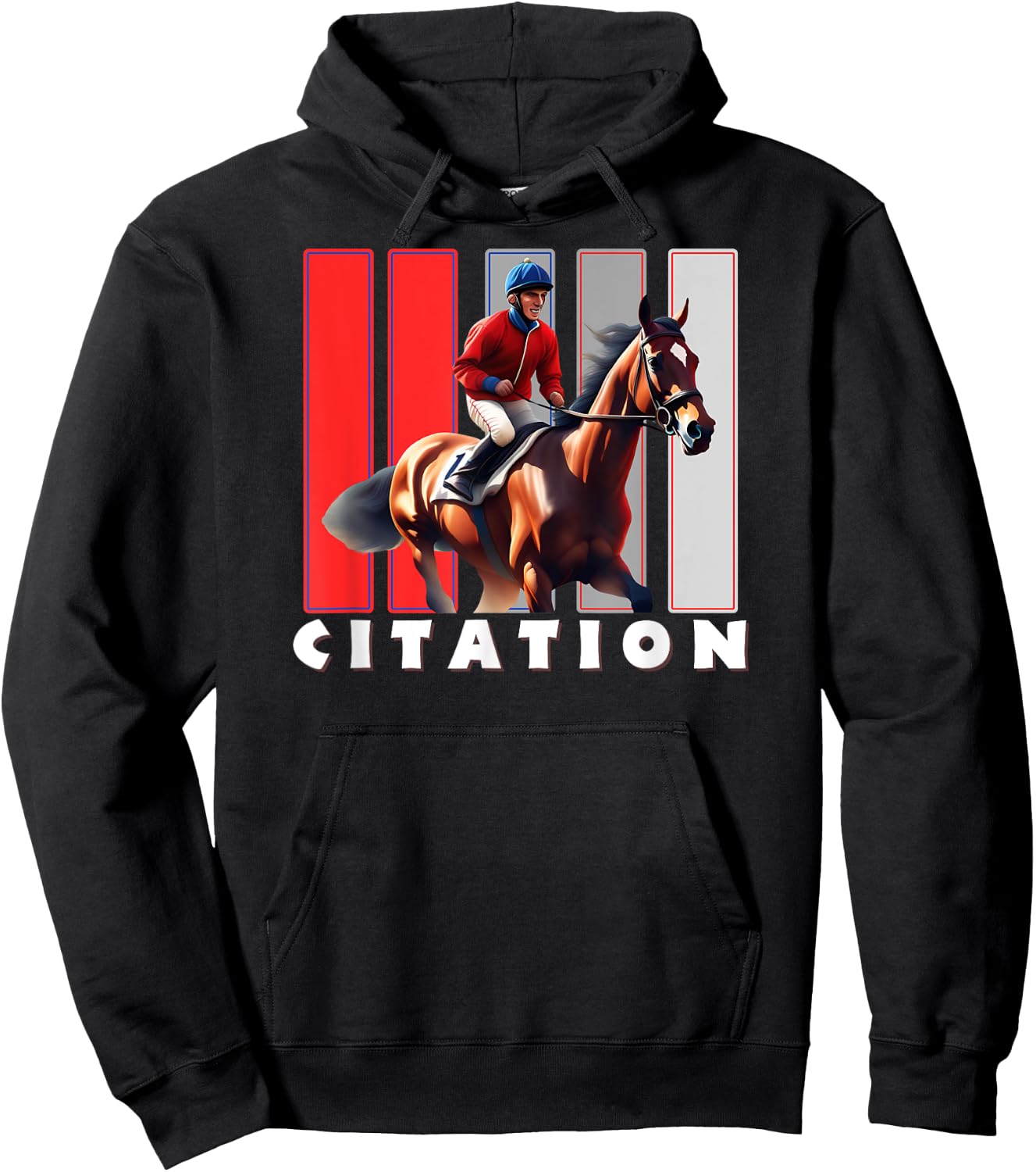 Citation Horse, Thoroughbred, Del Mar, Santa Anita Shirt Hoodie - Hoodie | Black