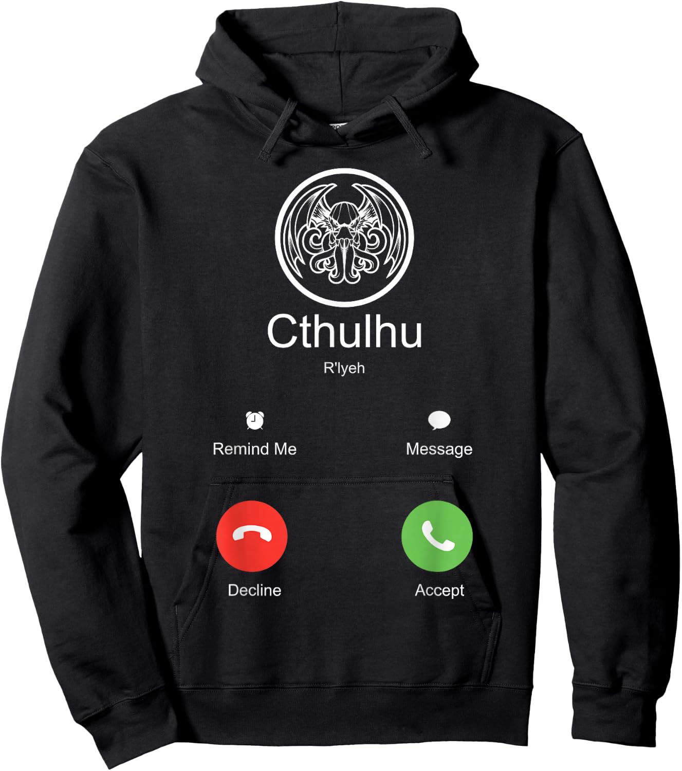 Death Call of Cthulhu Monster Mythos Goth Cthulhu Hoodie - Hoodie | Black