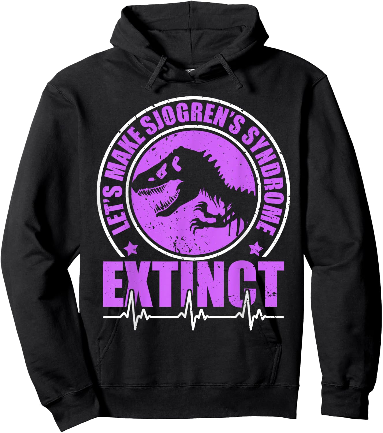 Let's Make Sjogren's Syndrome Extinct Chronic Illness Hoodie - Hoodie | Black