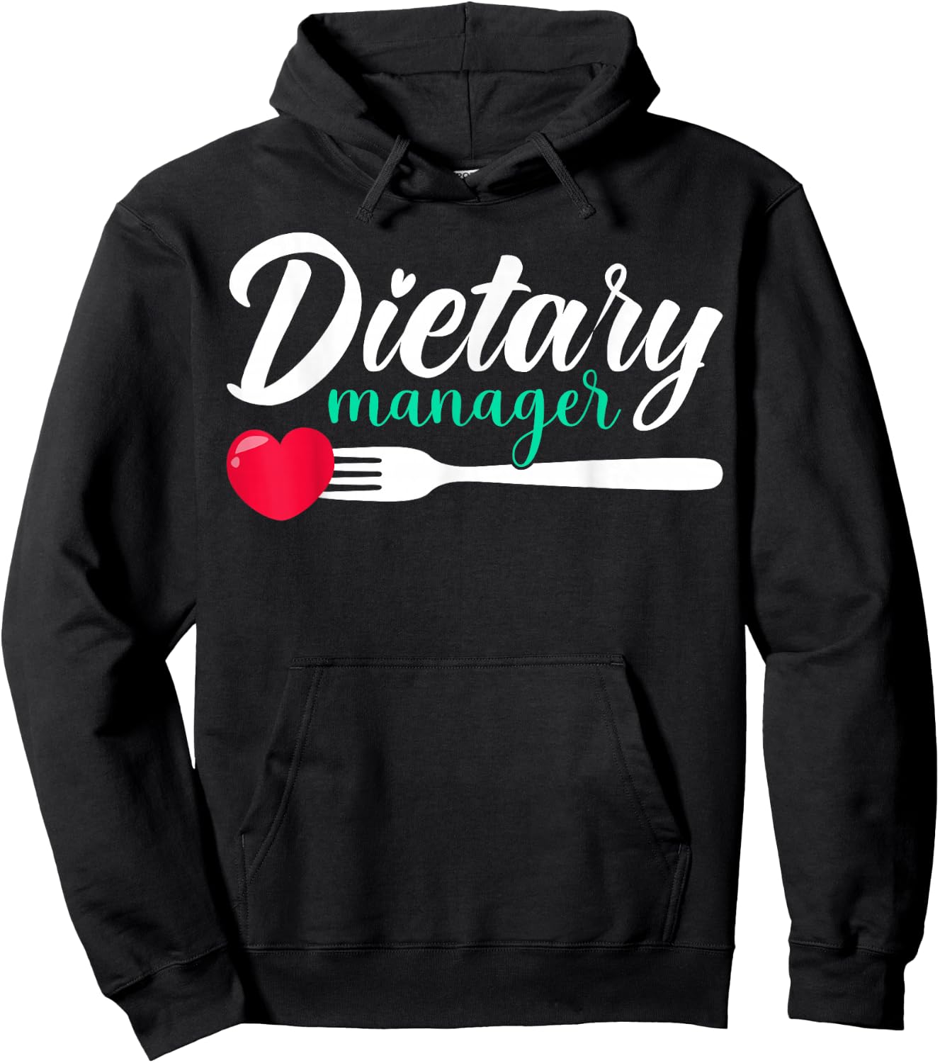Dietary Manager Appreciation Heart Hoodie - Hoodie | Black