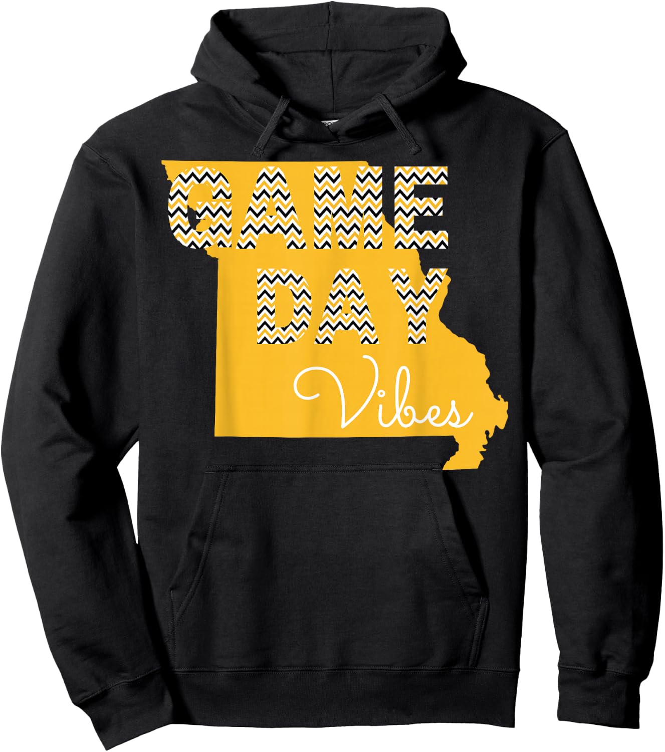 Missouri Football Game Day Vibes Fall Tailgate Hoodie - Hoodie | Black