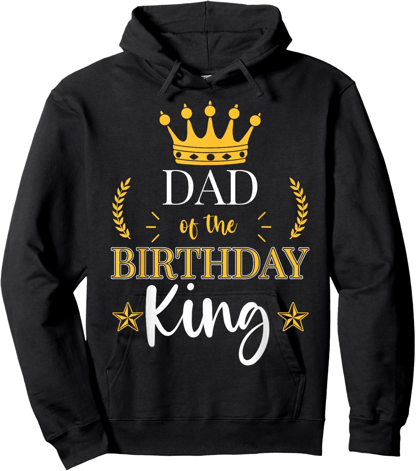 Dad of the Birthday King Theme Party Bday Celebration Hoodie - Hoodie | Black