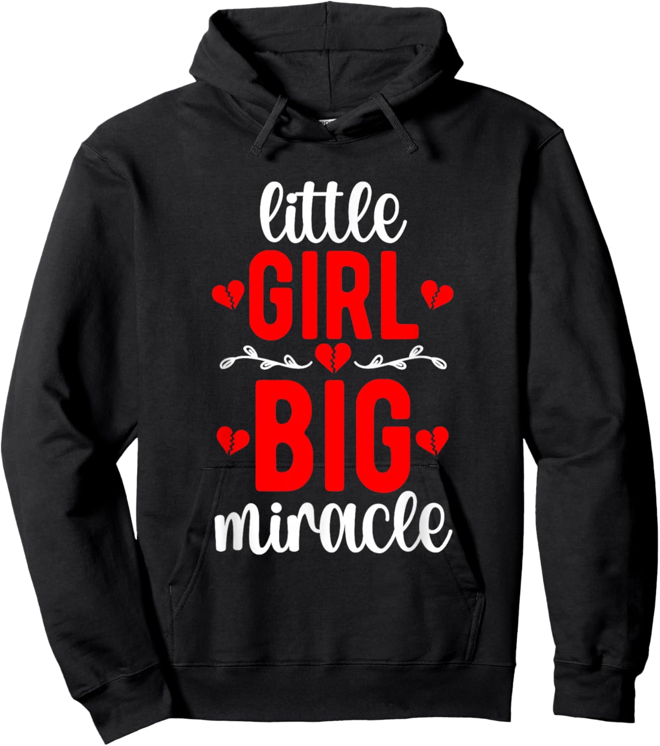Little Girl CHD Warrior Congenital Heart Disease Hoodie - Hoodie | Black