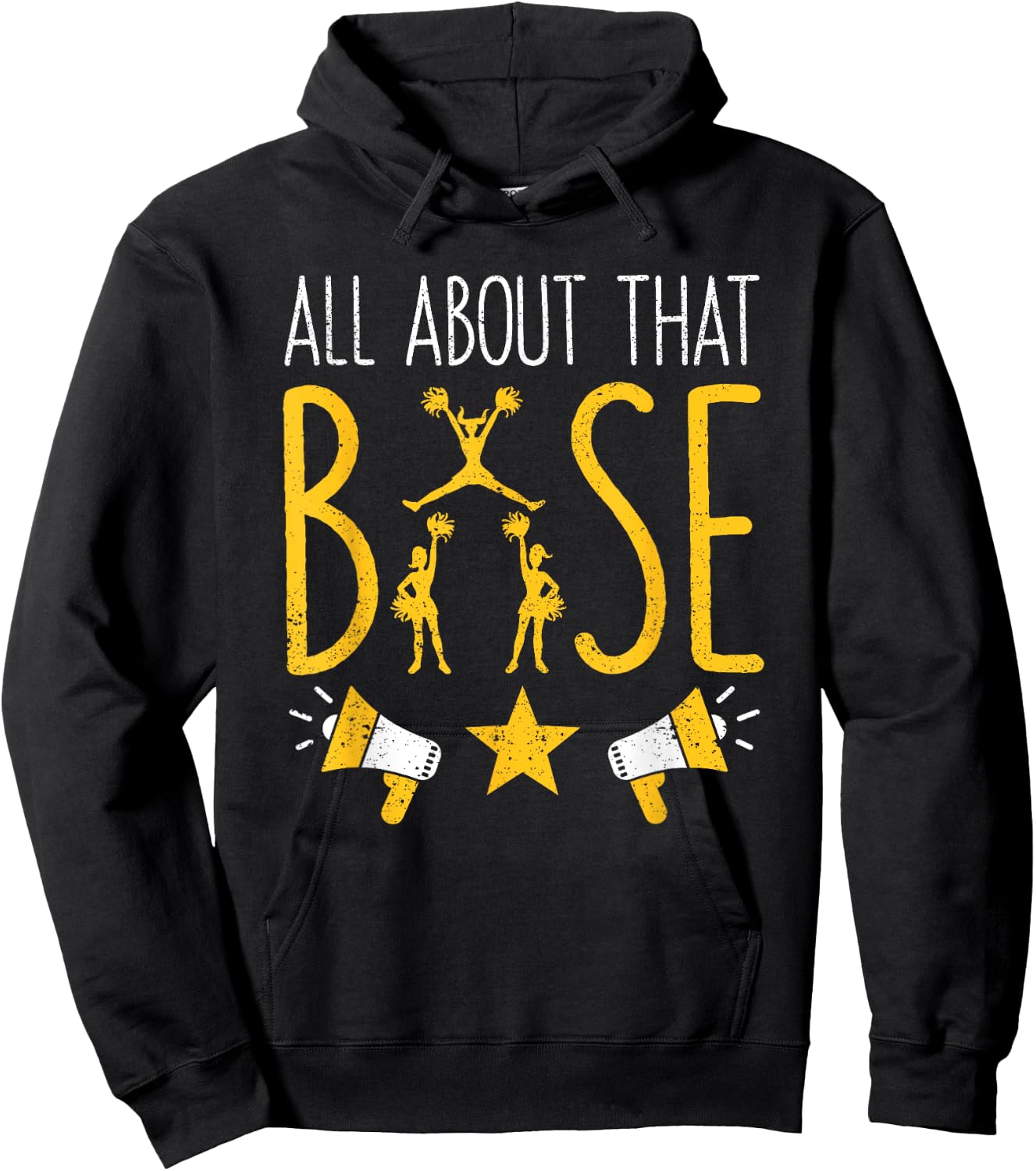 All About That Base Cheerleading design, Cheer Cheerle Hoodie - Hoodie | Black