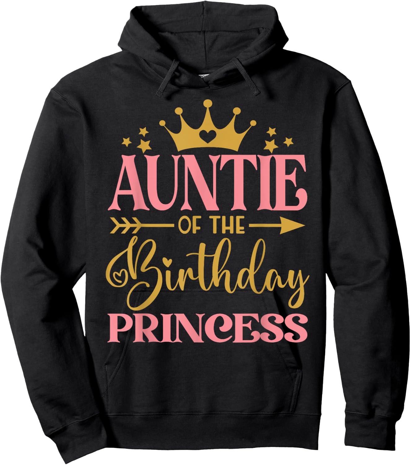 Auntie of The Birthday for Girl - 1st Birthday Princess Girl Hoodie - Hoodie | Black
