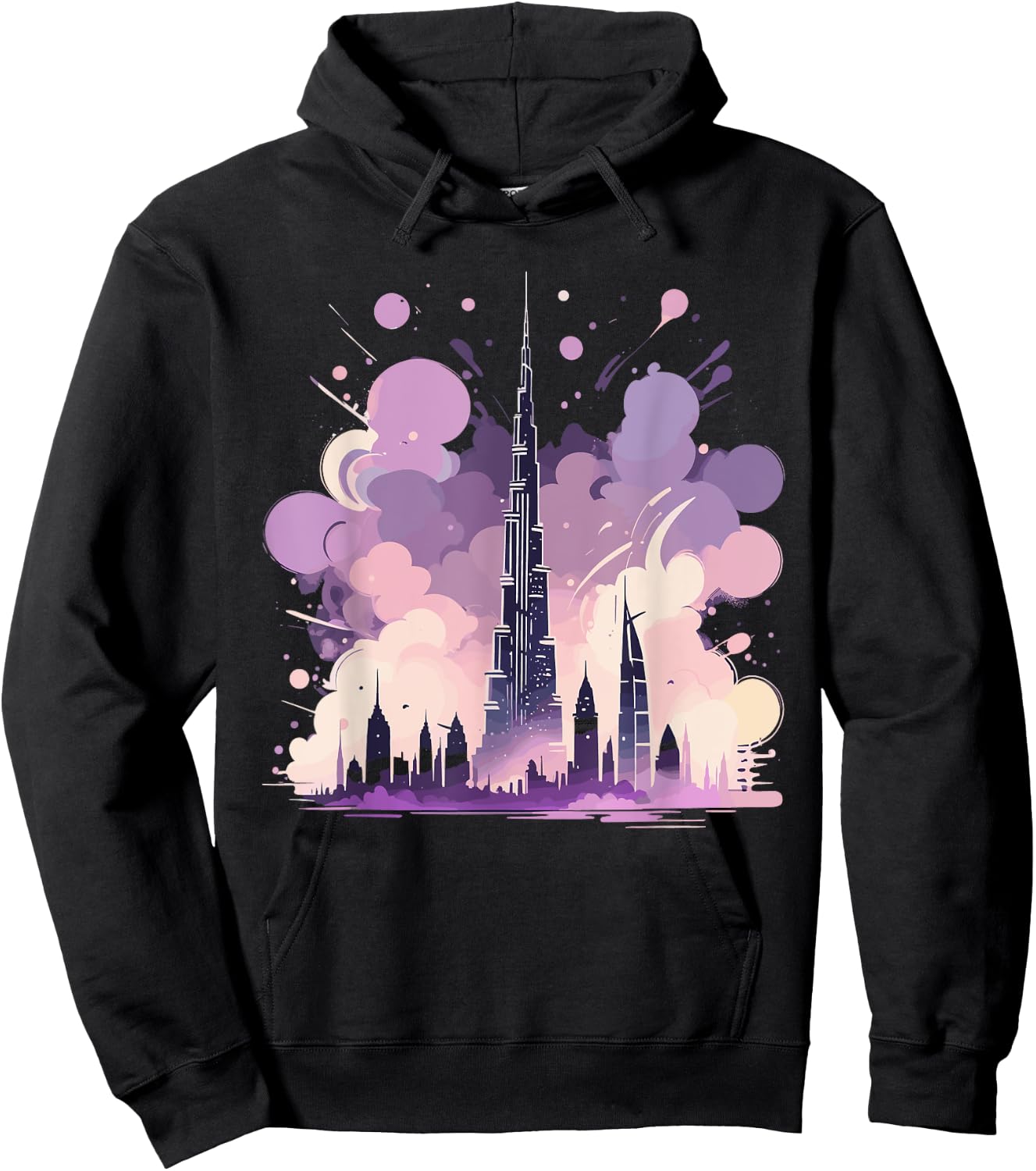 Burj Khalifa Dubai Matching Family Vacation Unique Magic Art Hoodie - Hoodie | Black