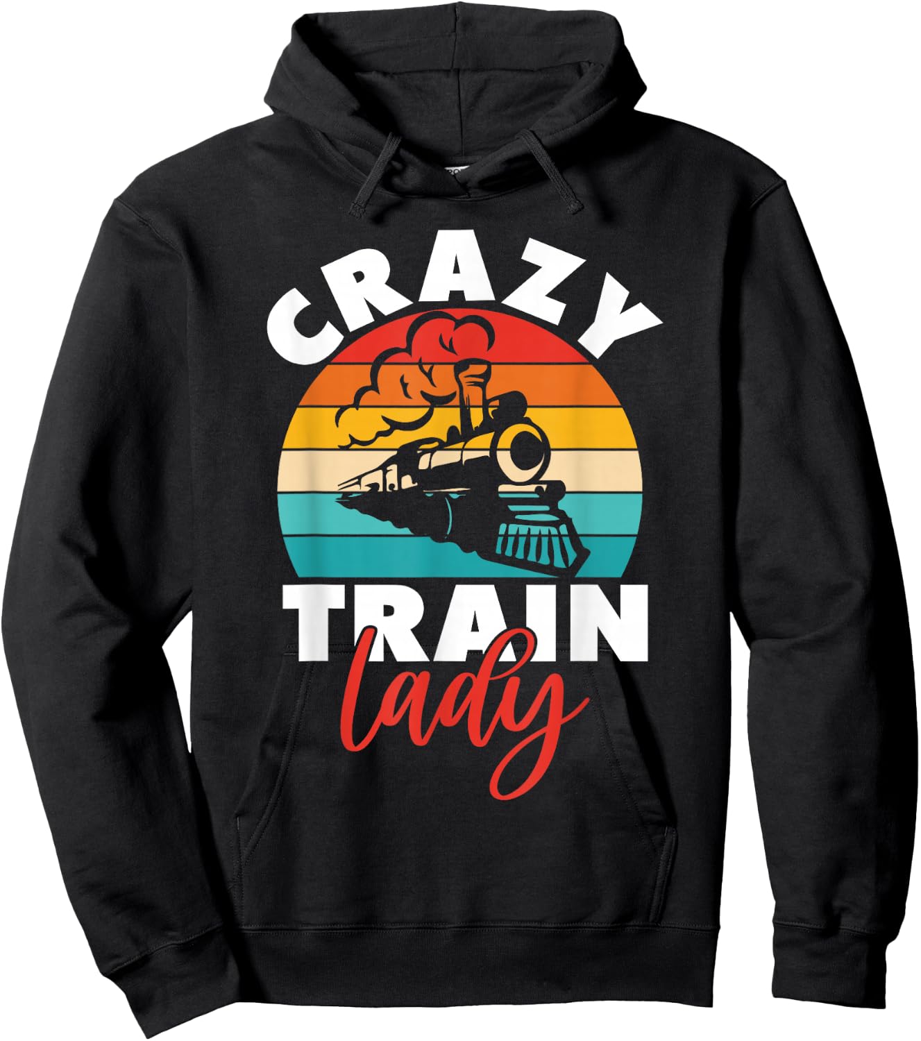 Crazy Train Lady Train Driver Hoodie - Hoodie | Black