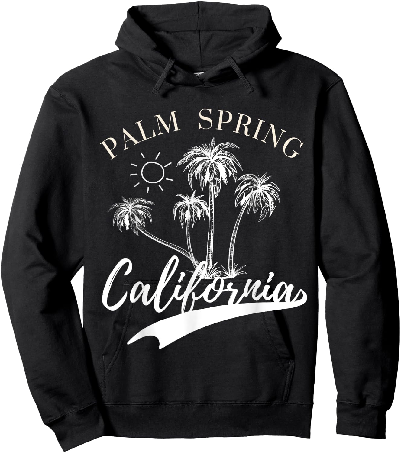 Palm Springs California Beach CA Surfer Tree Gifts & Apparel Men Women Kids Hoodie - Hoodie | Black