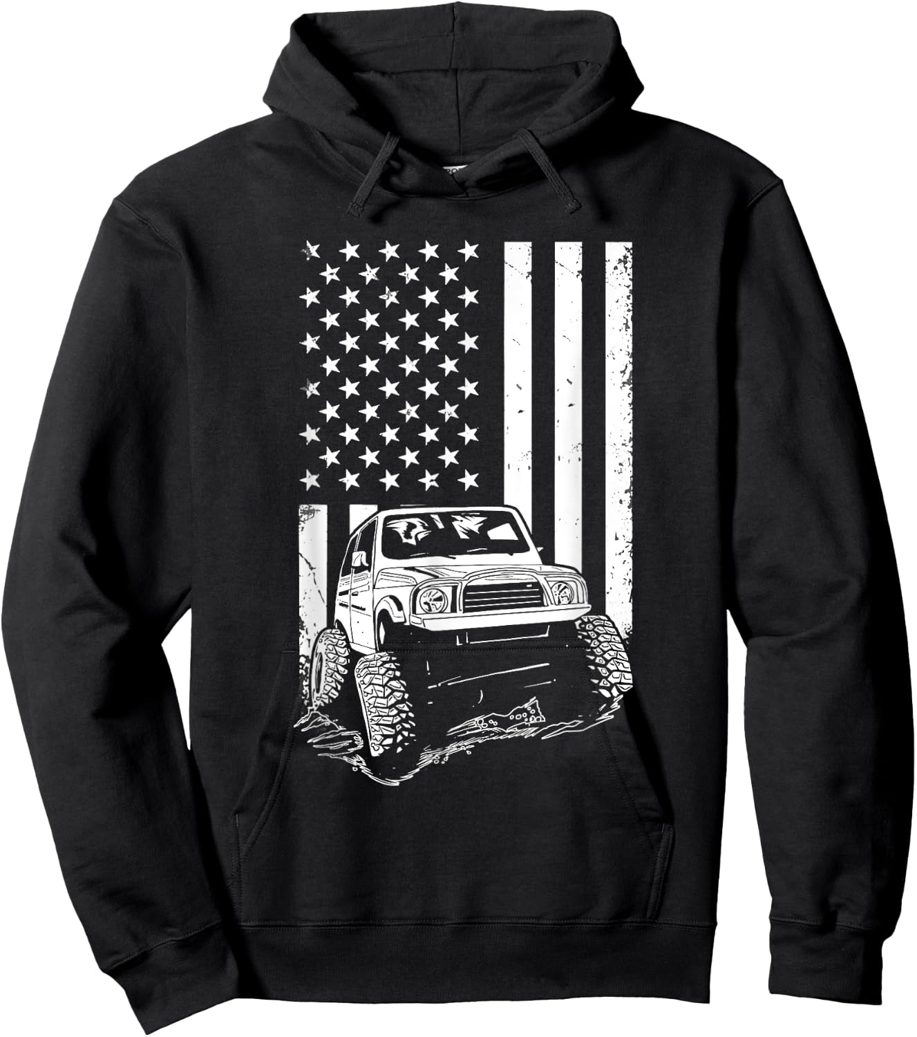 Off Road Vehicle American Flag Apparel Off Roader Men Hoodie - Hoodie | Black