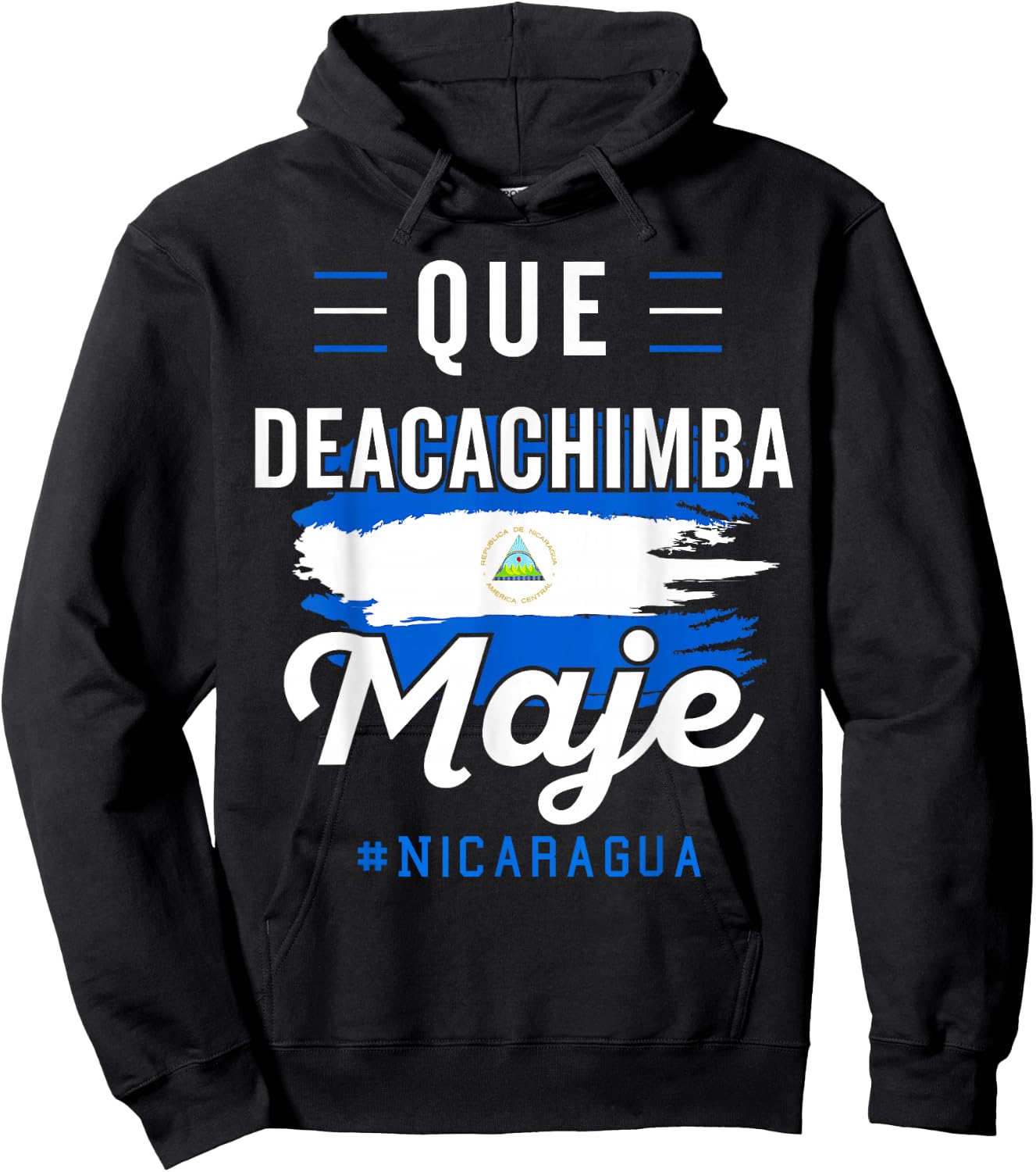 Nicaragua Flag Camiseta Nicaraguan Nicoya Pinoleros Nica Small Hoodie - Hoodie | Black