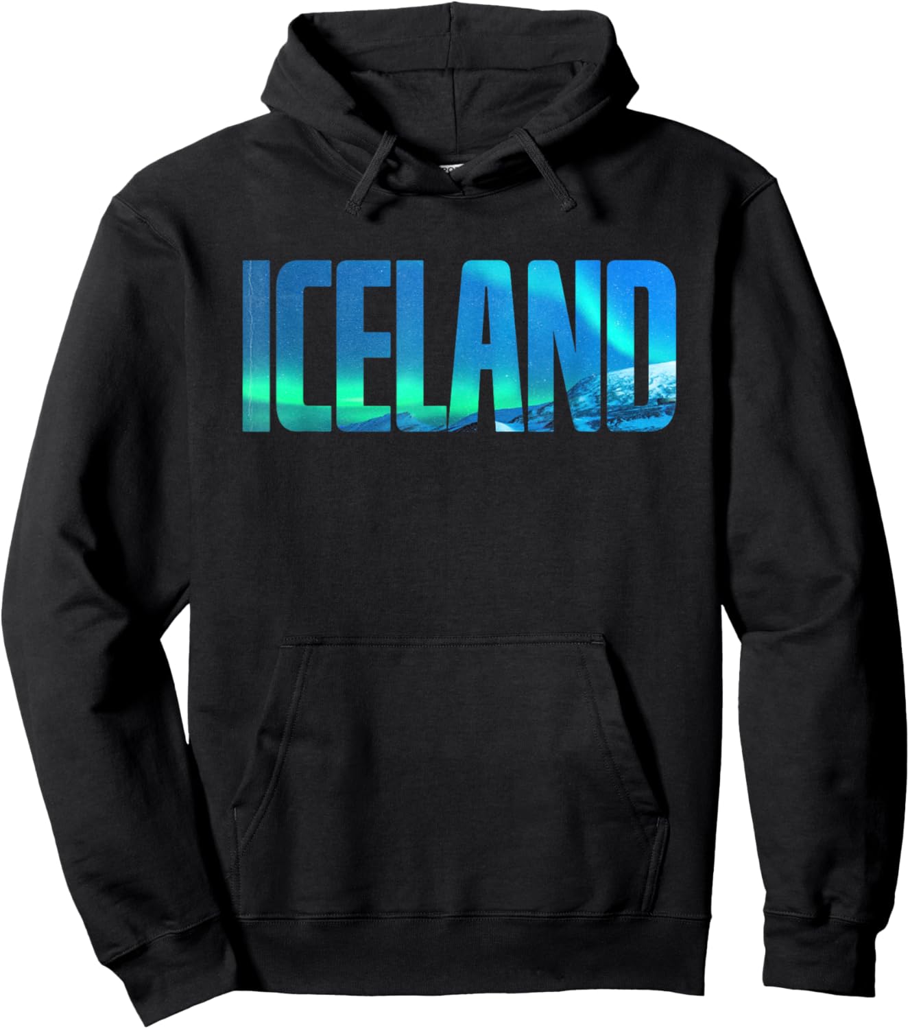Icelandic Lights Reykjavik Vacations Iceland Hoodie - Hoodie | Black