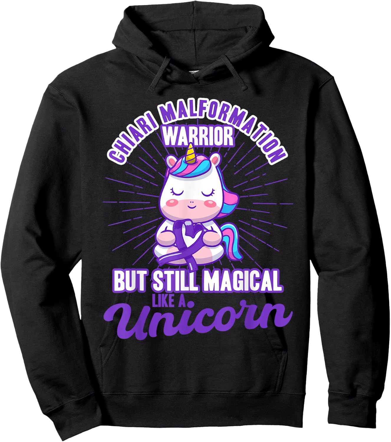 Magical Like A Unicorn Chiari Malformation Awareness Hoodie - Hoodie | Black