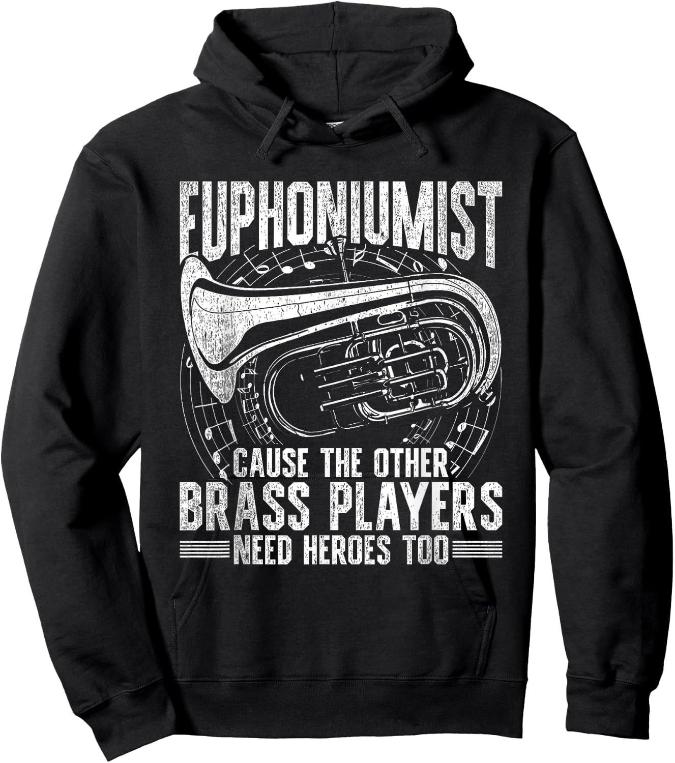 Euphoniumists Woodwind Euphonium Euphoniumist - -Adults, Black, Short Sleeve, Small Hoodie - Hoodie | Black