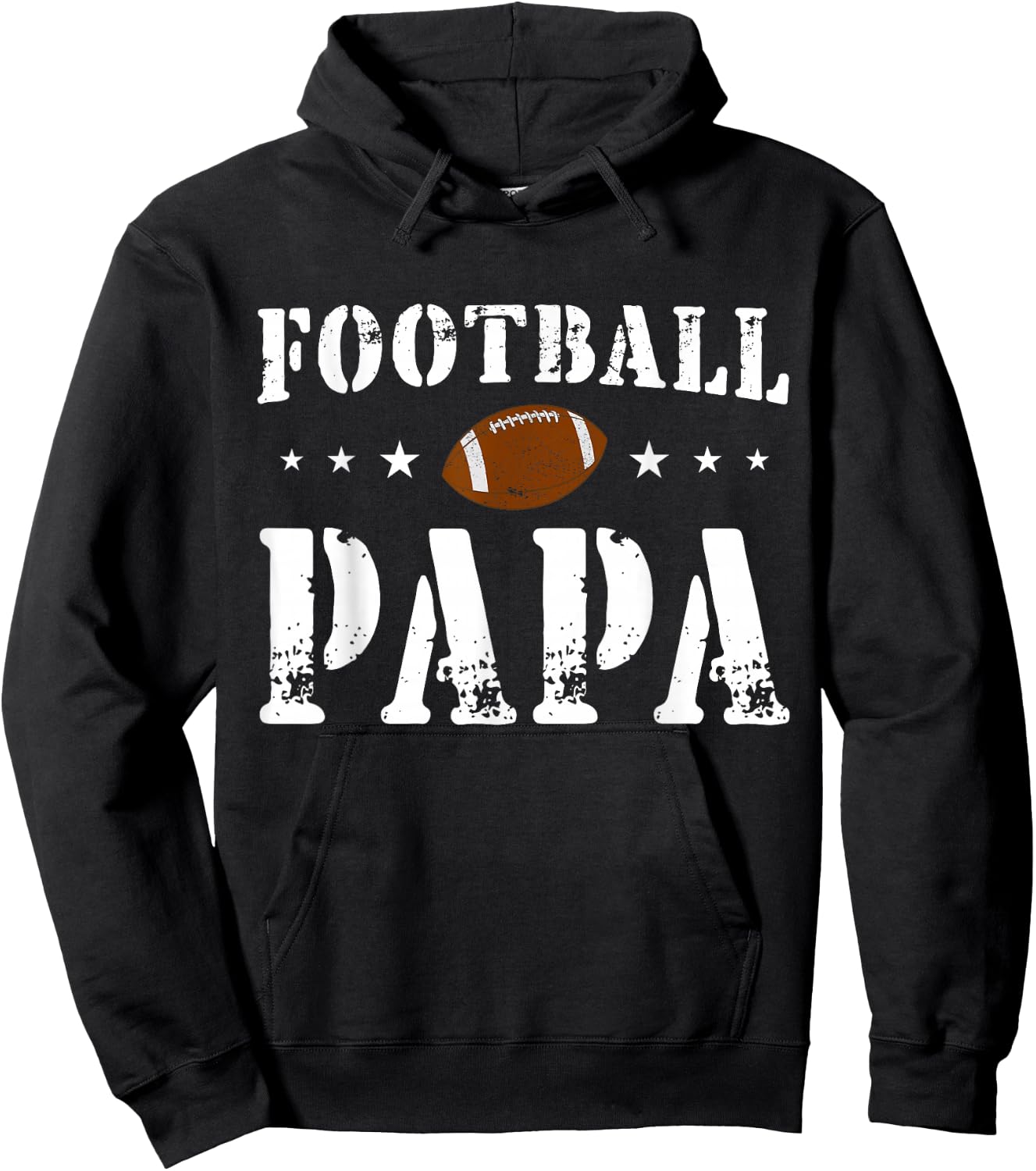 Vintage American Papa Football Hoodie - Hoodie | Black