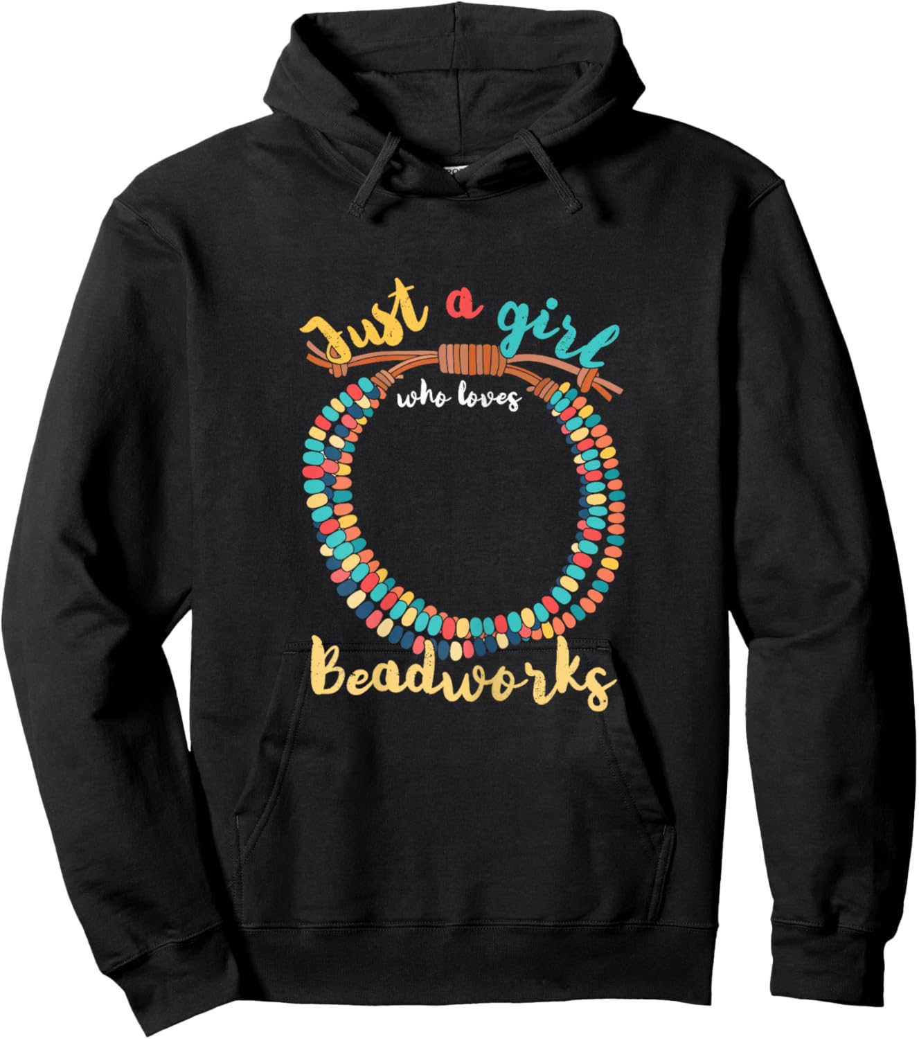 Girl Loves Beadwork | Handmade | Beading Beads Hoodie - Hoodie | Black