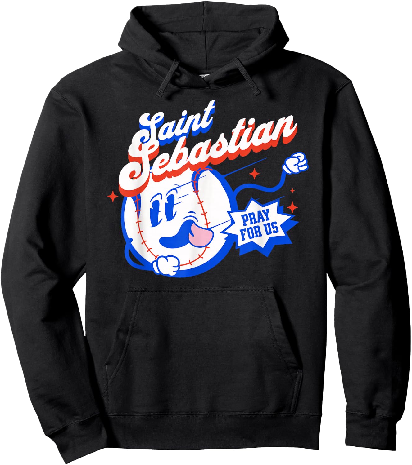 St Sebastian Patron Saint of Baseball Prayer Sports Athletes Hoodie - Hoodie | Black