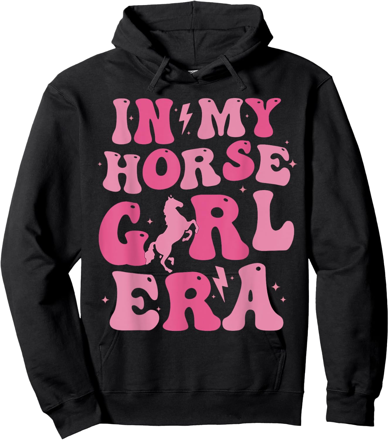 Horseback riding girl funny in my horse girl era groovy Hoodie - Hoodie | Black