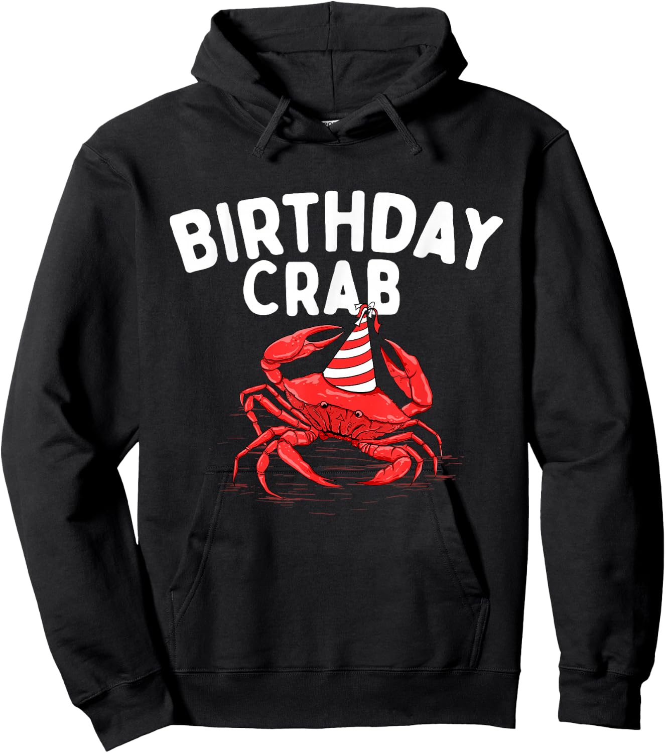 Birthday Crab - Crustacean Animal Lover Beach Seafood Hoodie - Hoodie | Black