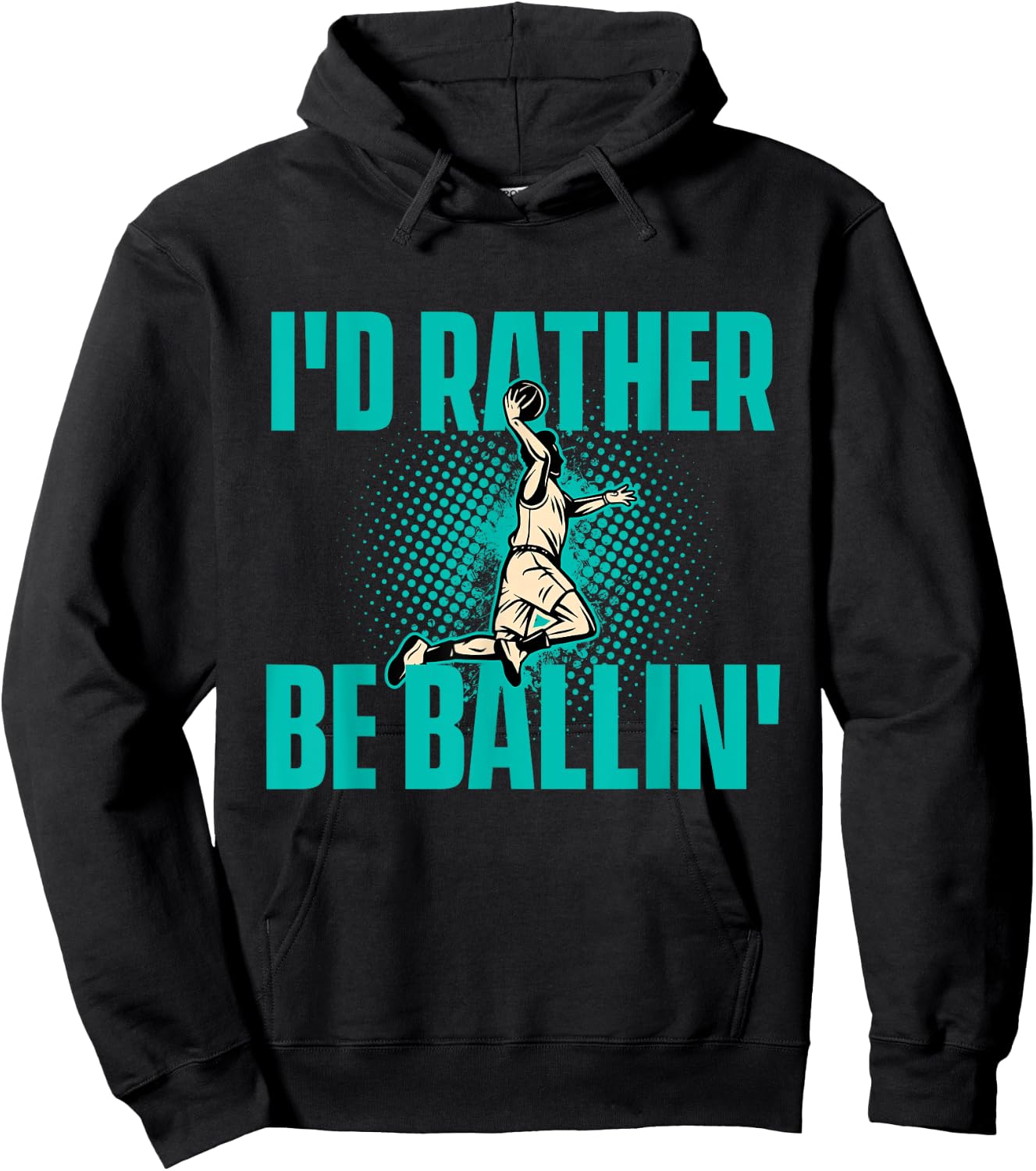 I'd Rather Be Ballin - Basketball Player Sports Lover Hoodie - Hoodie | Black