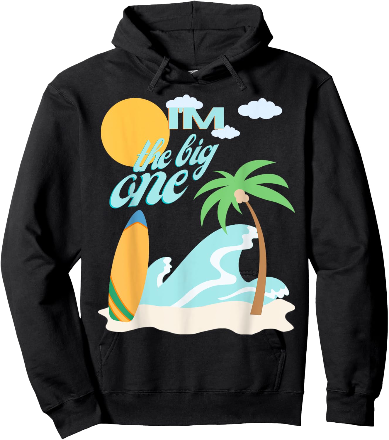 The Big One First Birthday 1st Bday Surfing Family Matching Hoodie - Hoodie | Black