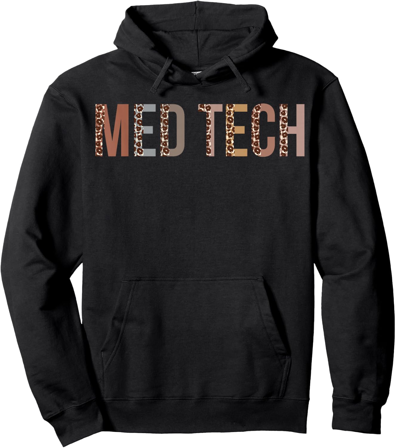 Leopard Med Tech Appreciation healthcare workers Hoodie - Hoodie | Black